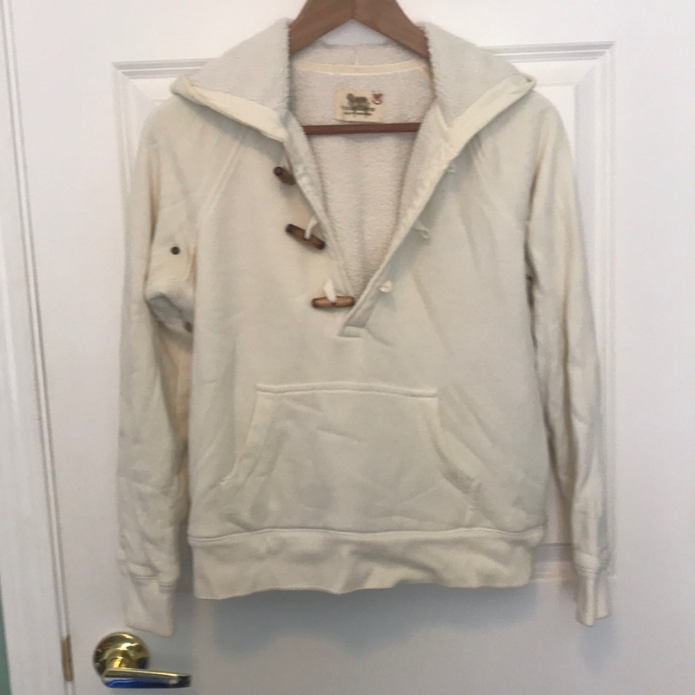 Hooded fleece-lined sweatshirt